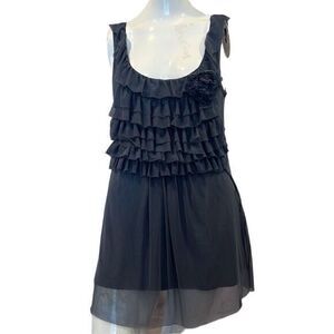 Anthropologie Blue Ruffle Burlapp Blouse NWT